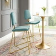 thumbnail image 1 of Modway Ponder Bar Stool Performance Velvet Set of 2 in Sea Blue, 1 of 9