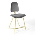 thumbnail image 1 of Ponder Performance Velvet Counter Stool Gray, 1 of 8
