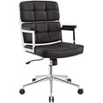 thumbnail image 1 of Modway Portray Highback Upholstered Vinyl Office Chair in Brown, 1 of 4