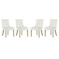 thumbnail image 1 of Modway Pose Dining Chair Performance Velvet Set of 4 in Ivory, 1 of 5
