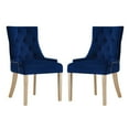 thumbnail image 1 of Modway Pose Dining Chair Performance Velvet Set of 2 in Navy, 1 of 6