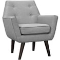 thumbnail image 1 of Modway Posit Modern Upholstered Polyester Fabric Armchair in Light Gray, 1 of 5