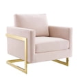 thumbnail image 1 of Modway Posse Performance Velvet Accent Chair, Pink, 1 of 3