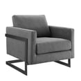 thumbnail image 1 of Modway Posse Upholstered Fabric Accent Chair in Black Charcoal, 1 of 10