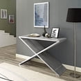 thumbnail image 1 of Modway Press Stainless Steel Console Table in Silver, 1 of 4