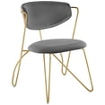 thumbnail image 1 of Modway Prevail Gold Stainless Steel Dining and Accent Performance Velvet Chair in Gold Gray, 1 of 6