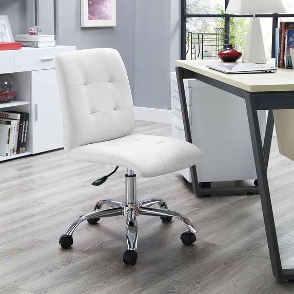 Modway Prim Armless Midback Leatherette Office Chair