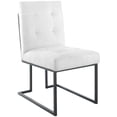 thumbnail image 1 of Modway Privy Black Stainless Steel Upholstered Fabric Dining Chair in Black White, 1 of 9