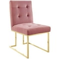 thumbnail image 1 of Modway Privy 18.5" Stainless Steel Velvet Dining Chair in Gold/Dusty Rose, 1 of 9