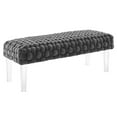 thumbnail image 1 of Modway Prologue Modern Woven Performance Velvet Ottoman in Gray, 1 of 8