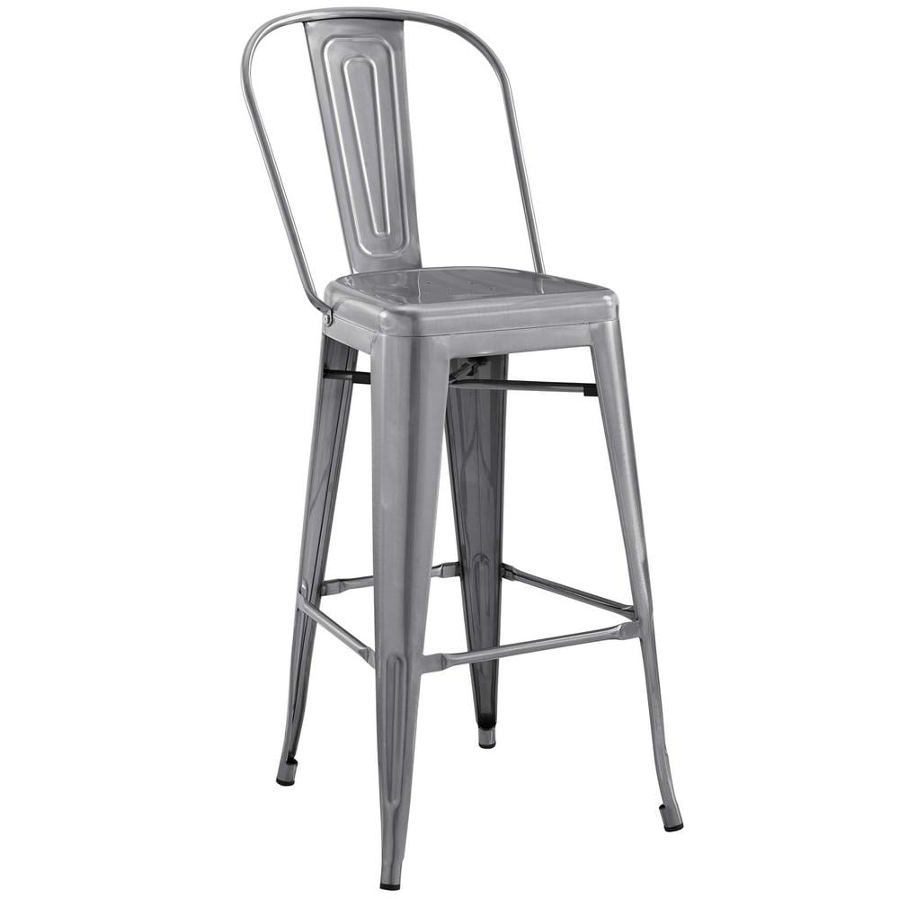 Promenade 30" Gunmetal Industrial Modern Metal Bar Stool