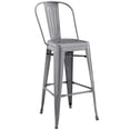 thumbnail image 1 of Modway Promenade 30" Modern Metal Bistro Bar Stool in Gunmetal, 1 of 5
