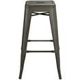 thumbnail image 1 of Modway Promenade Modern Aluminum Bistro Bar Stool in Brown, 1 of 3
