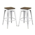 thumbnail image 1 of Modway Promenade Counter Stool Set of 2 in White, 1 of 4