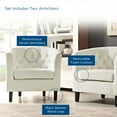 thumbnail image 1 of Modway Prospect 2 Piece Velvet Armchair Set, Multiple Colors, 1 of 5