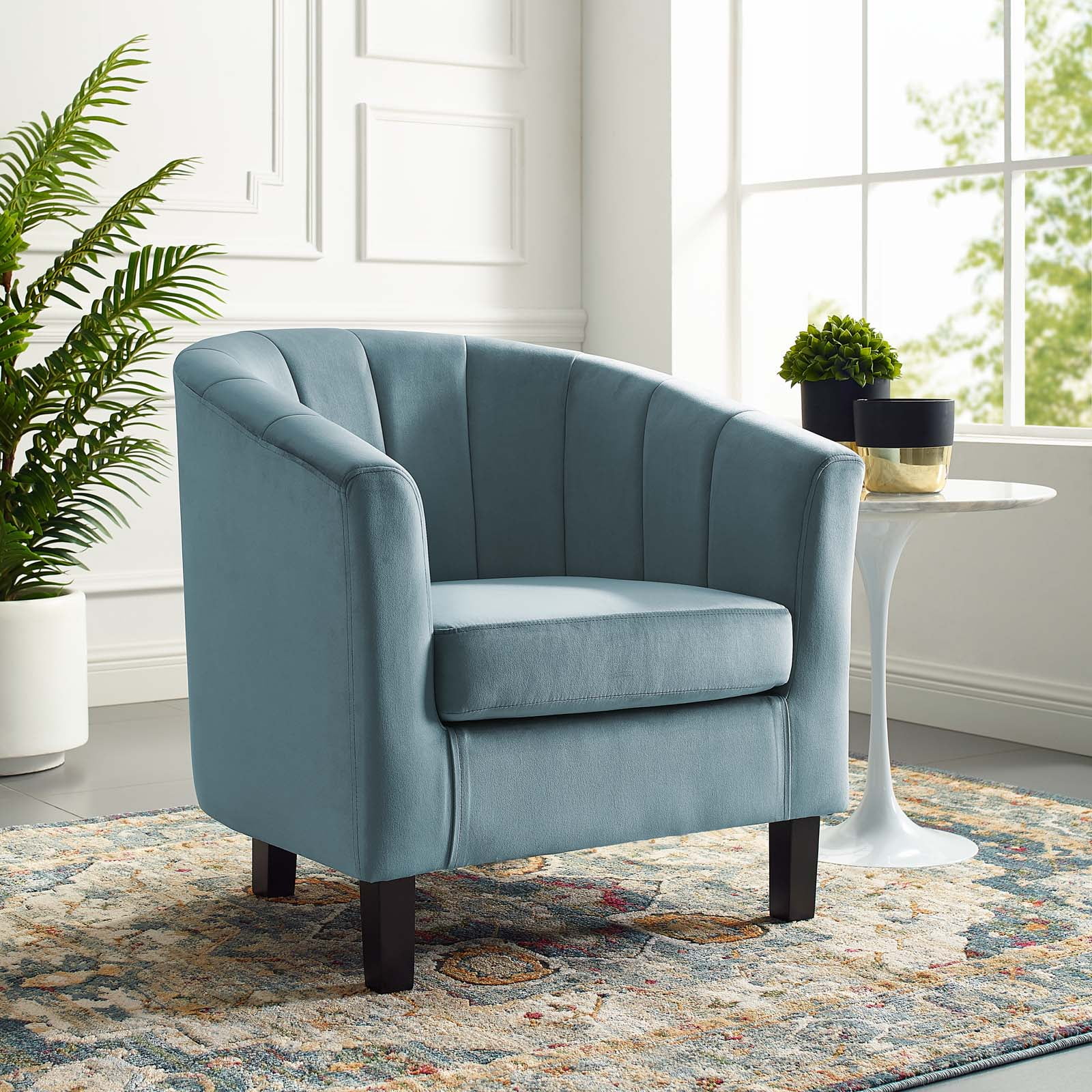 Modway Prospect Channel Tufted Performance Velvet Armchair in