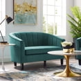 thumbnail image 1 of Modway Prospect Channel Tufted Performance Velvet Armchair in Teal, 1 of 6