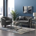 thumbnail image 1 of Modway Prospect Channel Tufted Performance Velvet Loveseat and Armchair Set in Gray, 1 of 6