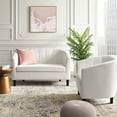 thumbnail image 1 of Modway Prospect Channel Tufted Performance Velvet Loveseat and Armchair Set in White, 1 of 6