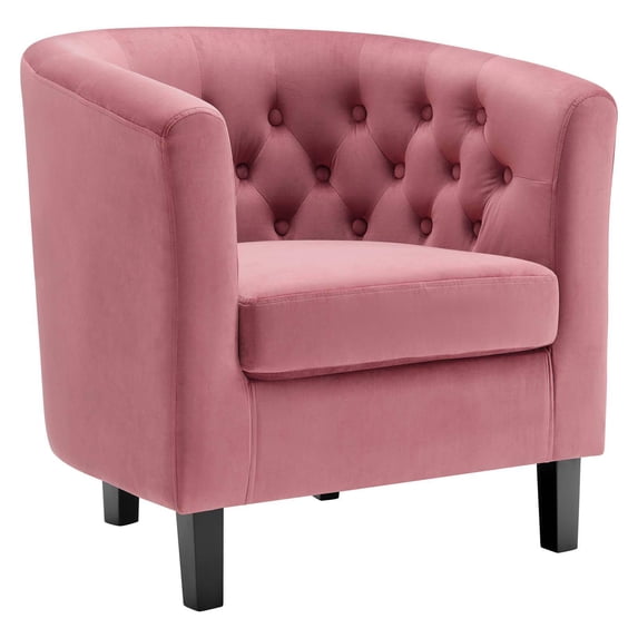 Modway Prospect Performance Velvet Armchair, Dusty Rose