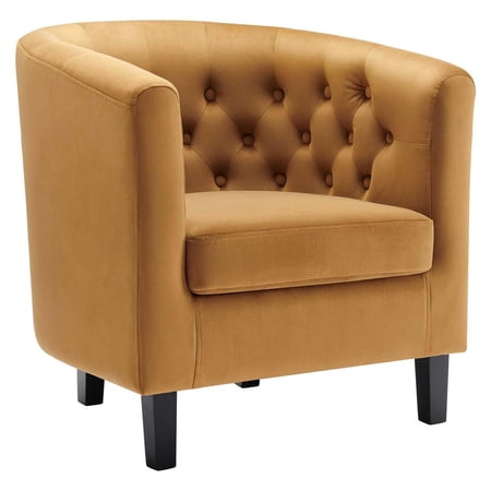 Modway Prospect Performance Velvet Armchair in Cognac