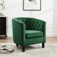 thumbnail image 1 of Modway Prospect Performance Velvet Armchair in Emerald, 1 of 8