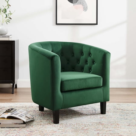Modway Prospect Performance Velvet Armchair in Emerald