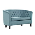 thumbnail image 1 of Modway Prospect Performance Velvet Loveseat in Sea Blue, 1 of 3