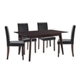 thumbnail image 1 of Modway Prosper 5 Piece Faux Leather Dining Set, Brown/Black, 1 of 2