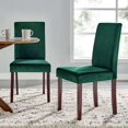 thumbnail image 1 of Modway Prosper Upholstered Velvet Dining Side Chair in Green (Set of 2), 1 of 4