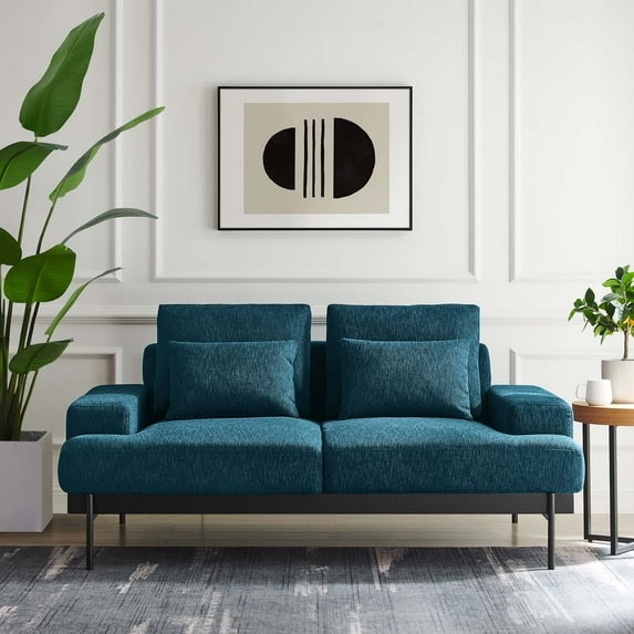 Modway Proximity Upholstered Fabric Loveseat in Azure