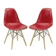 thumbnail image 1 of Pyramid Dining Side Chairs Set of 2,Red, 1 of 2