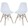 thumbnail image 1 of Modway Pyramid Dining Side Chairs Set of 2 in White, 1 of 4