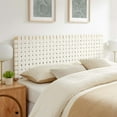 thumbnail image 1 of Modway Queen Sparta Weave Vegan Leather Headboard, Beige, 1 of 8
