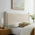 thumbnail image 1 of Rael Performance Velvet Queen Headboard in Alabaster, 1 of 7