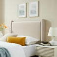 thumbnail image 1 of Modway Rael Performance Velvet Upholstered Twin Headboard in Alabaster, 1 of 7