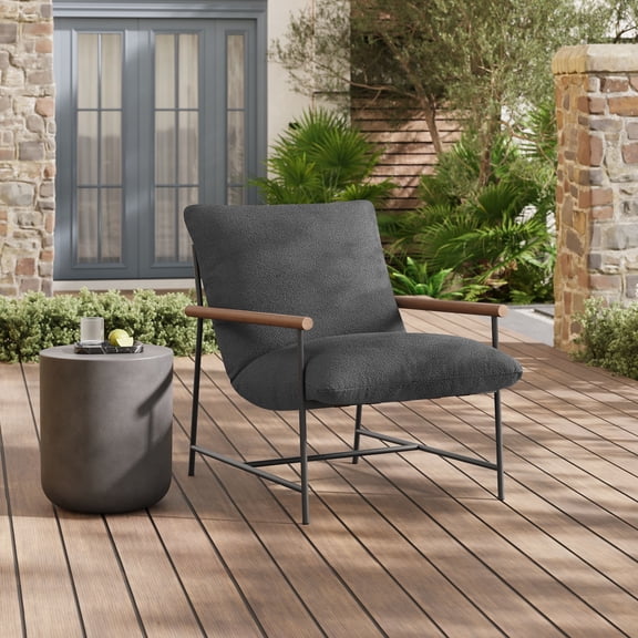 Raya Sling Lounge Chair in Charcoal