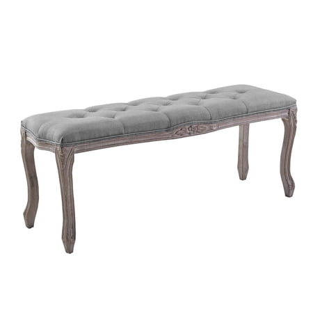 Modway Regal Vintage French Upholstered Fabric Bench