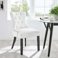 thumbnail image 1 of Modway Regent Solid Wood and Tufted Fabric Dining Chair in White, 1 of 8