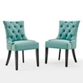 thumbnail image 1 of Modway Regent Tufted Performance Velvet Dining Side Chairs - Set of 2 in Mint, 1 of 10