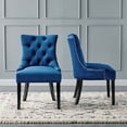 thumbnail image 1 of Modway Regent Tufted Performance Velvet Dining Side Chairs - Set of 2 in Navy, 1 of 10