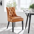 thumbnail image 1 of Modway Regent Solid Wood and Tufted Vegan Leather Dining Chair in Tan, 1 of 8