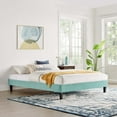 thumbnail image 1 of Modway Reign King Performance Velvet Platform Bed Frame in Mint, 1 of 5