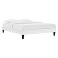 thumbnail image 1 of Modway Reign King Performance Velvet Platform Bed Frame in White, 1 of 6