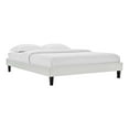 thumbnail image 1 of Modway Reign Queen Performance Velvet Platform Bed Frame in Light Gray, 1 of 5