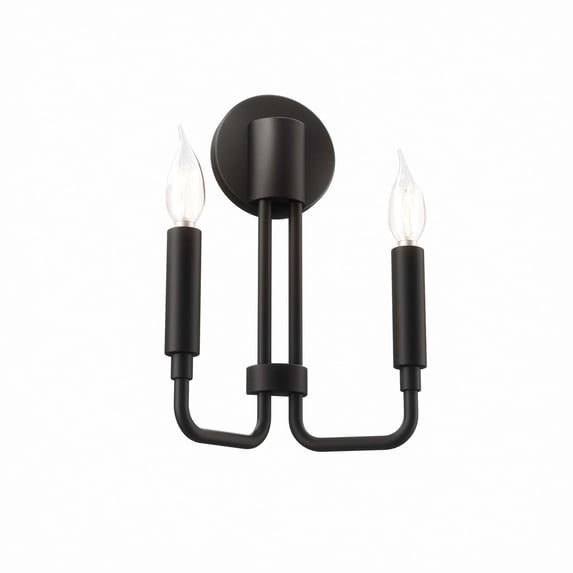 Modway Rekindle 2-Light Wall Sconce in Black
