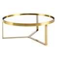 thumbnail image 1 of Modway Relay Modern Style Glass and Stainless Steel Coffee Table in Gold, 1 of 7