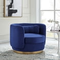 thumbnail image 1 of Modway Relish Performance Velvet Swivel Chair in Gold Navy, 1 of 7