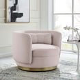 thumbnail image 1 of Modway Relish Performance Velvet Swivel Chair in Gold Pink, 1 of 7