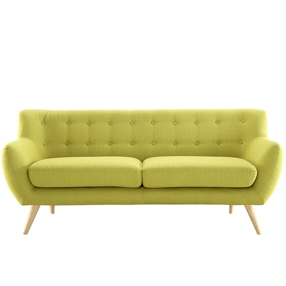 Modway Remark Upholstered Fabric Sofa in Wheatgrass